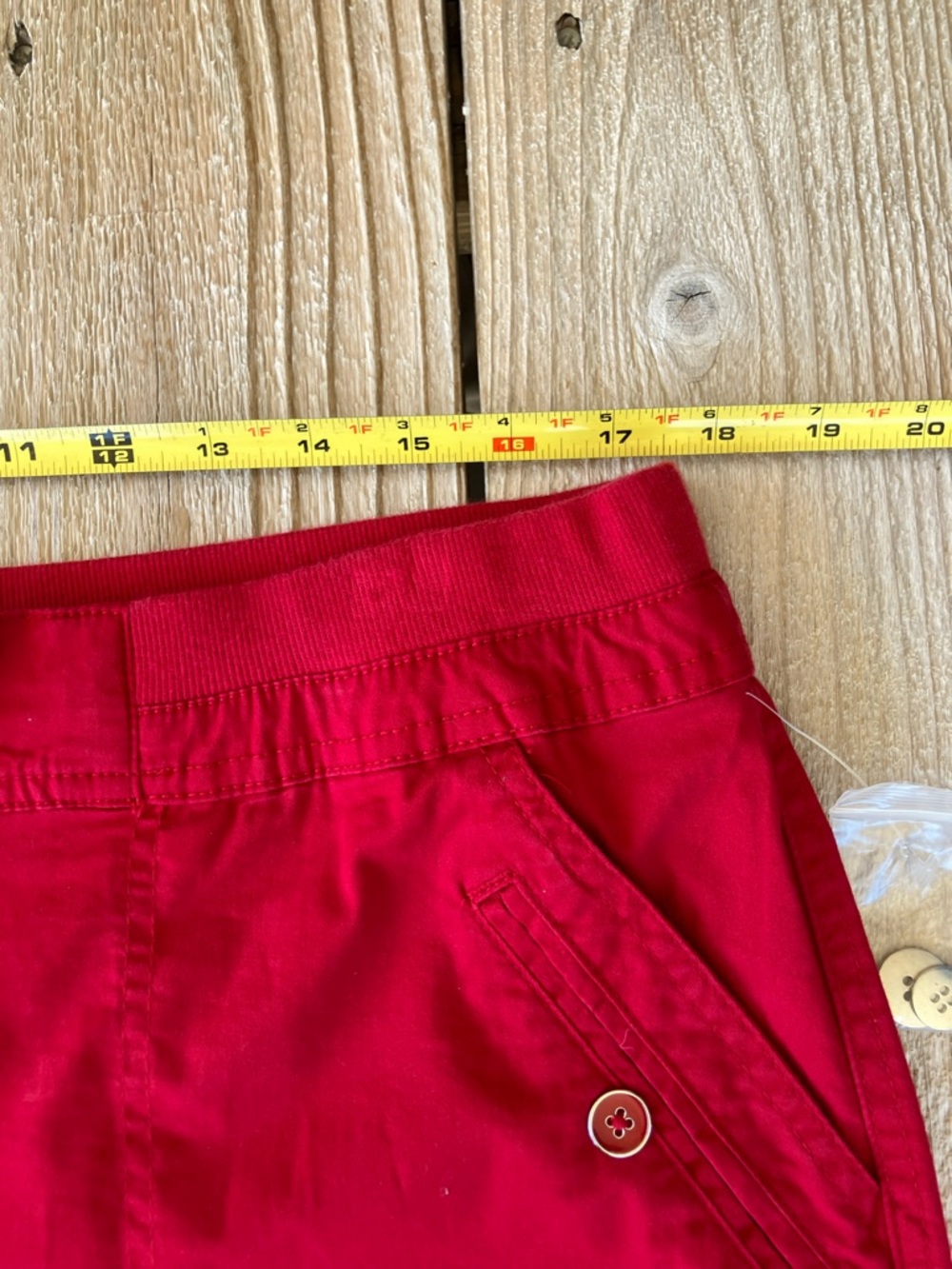 Karen Scott Bright Red Stretch Bermuda Shorts - Picture 6 of 8